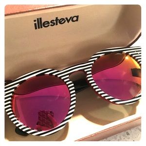 Illesteva Leonard II Striped Sunglasses